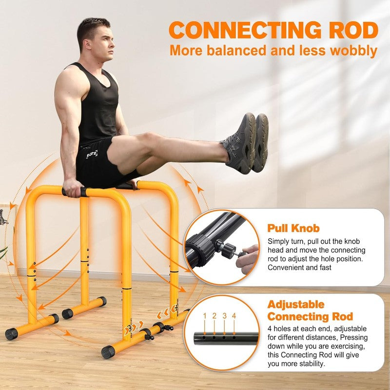 Dip Station Heavy Duty Dip Stands Parallette Push Up Fitness Workout Bar2