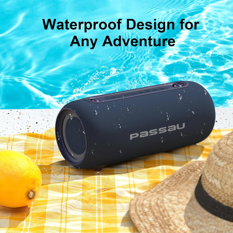 Portable Bluetooth Speakers 40W Peak Loud Stereo Sound, Passive Radiators-Deep B7
