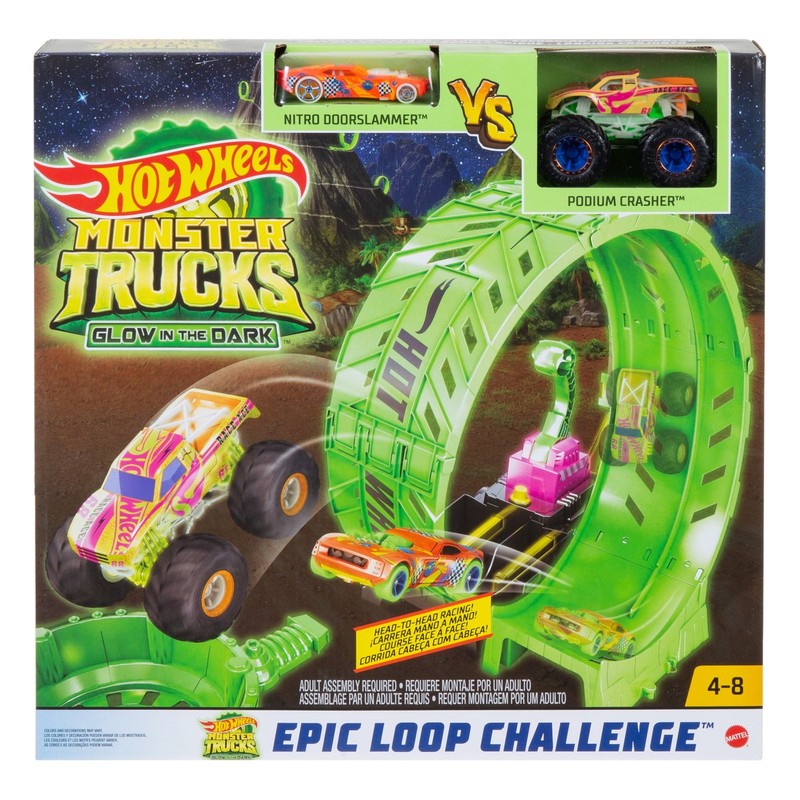 Monster Trucks Glow-In-The Dark Epic Loop Challenge Playset5