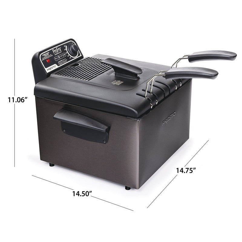 5 Qt Dual Basket Pro Fry Immersion Element Black Deep Fryer 0548911