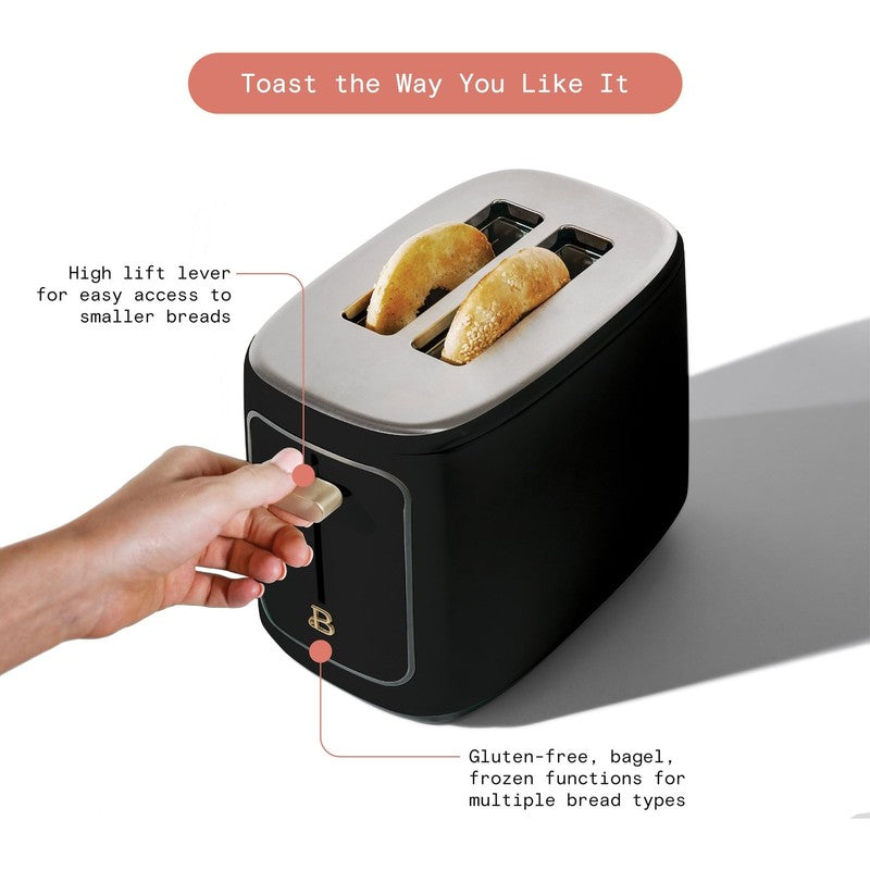 2 Slice Toaster with Touch Activated Display, Black Sesame by Drew Barrymore5