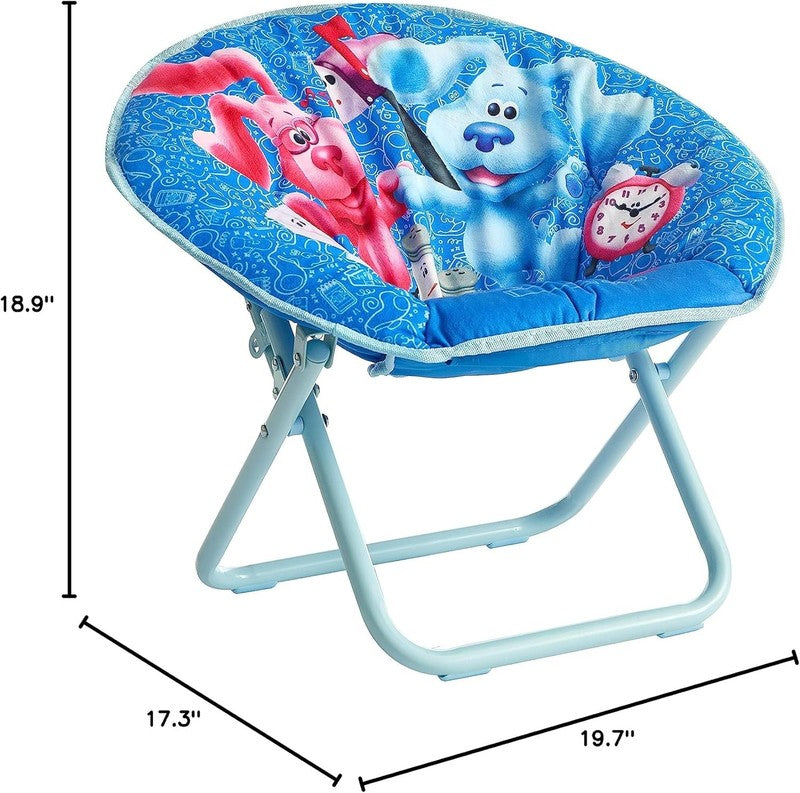 Blues Clues 19" Folding Saucer Chair w/ Cushion Toddler Kids 3+2