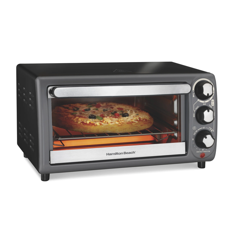 4 Slice Countertop Toaster Oven with 5 Versatile Cooking Modes, Grey8