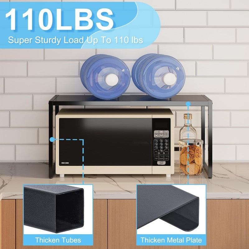 Expandable Metal Storage Shelves Heavy Duty 110lb Adjustable Kitchen Rack2