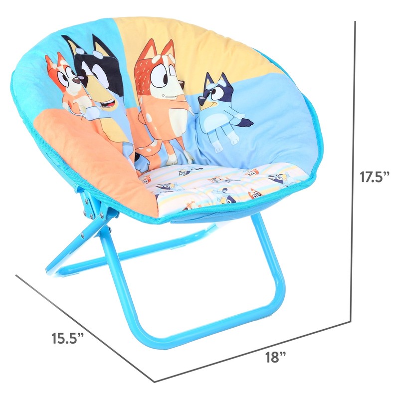 Round Foldable Saucer Chair, Blue8