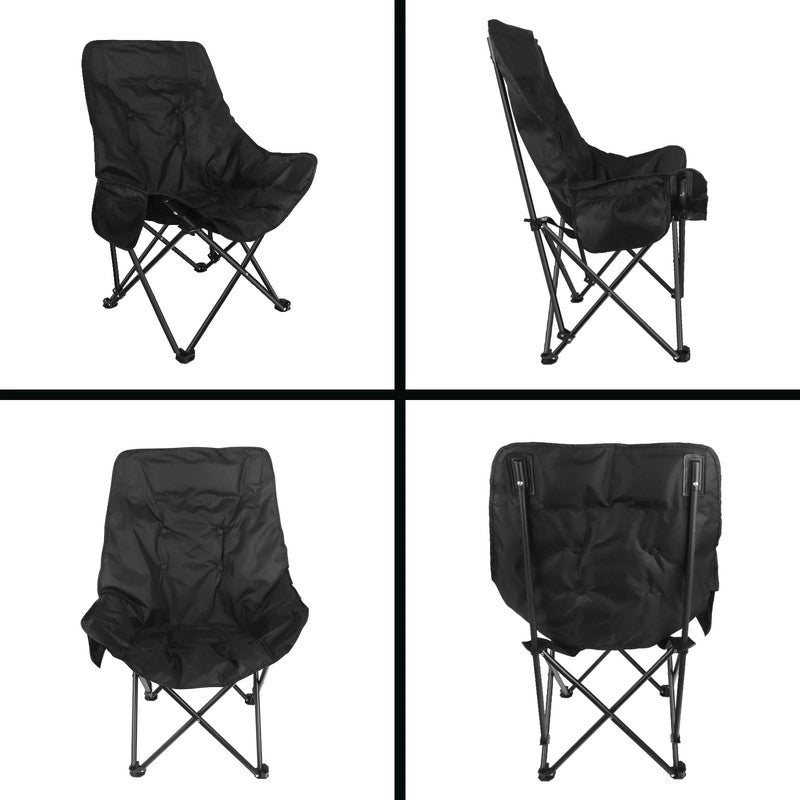 Camping Chair, Oversized Comfort Padded Folding with Cup Holder, for Outdoor Cam3