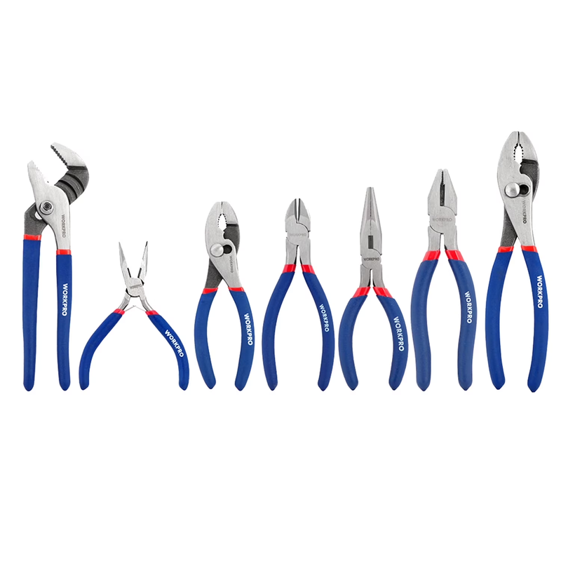 7Pc Pliers Set Groove Joint Long Nose Slip Joint Linesman Diagonal DIY Tool Kit0