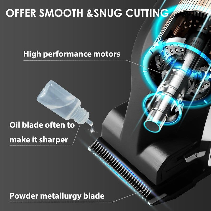Professional Hair Clippers Cordless T Blade Trimmer USB Rechargeable Black4