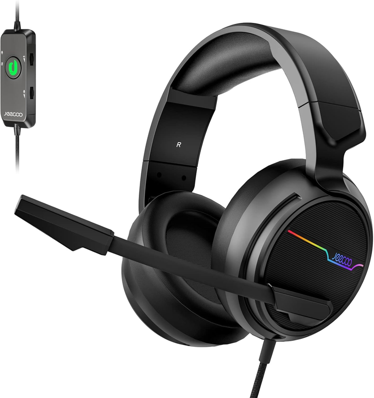 V20U USB Gaming Headset 7.1 Surround Sound RGB Noise Cancelling Mic0