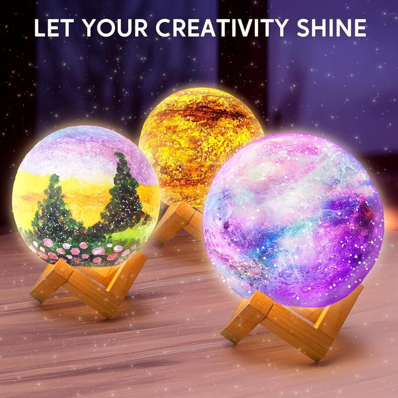 Paint Your Own 3D Moon Night Light Kit - Fun Arts & Crafts for Kids2
