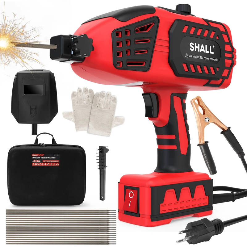 Portable Electric Welding Machine, 110V Handheld ARC Welder with IGBT Inverter, 8