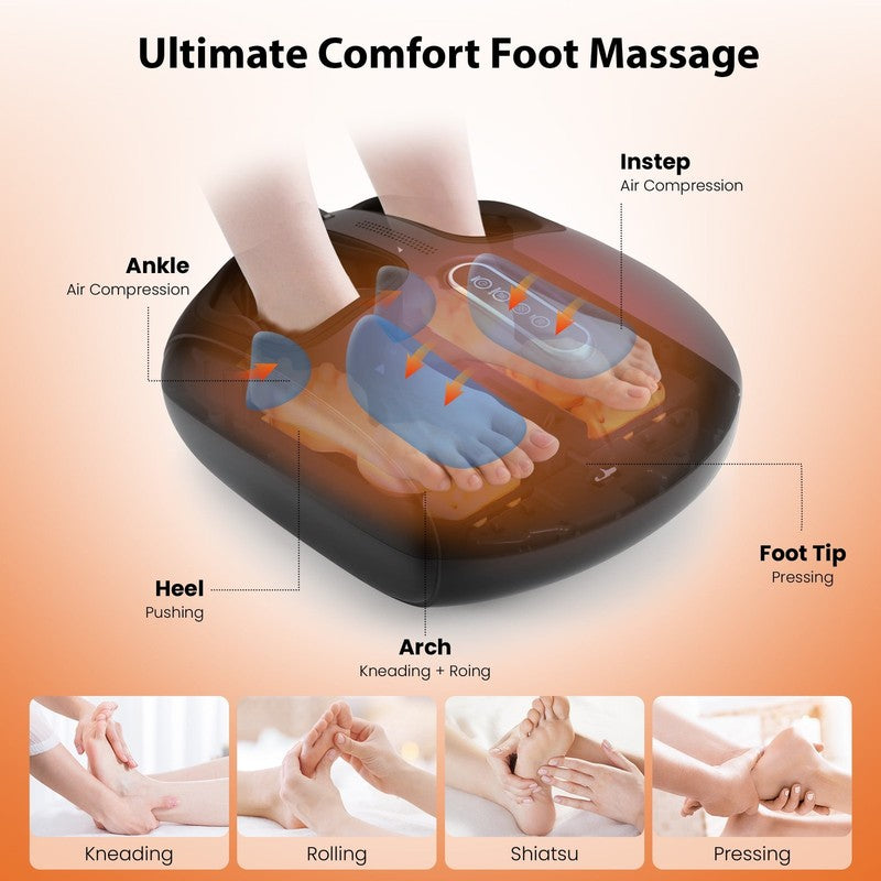 Black Shiatsu Foot Massager Heat Remote Birthday Gift Women Men5