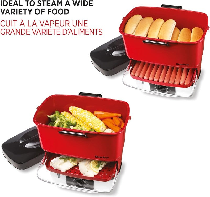 Electric Hot Dog Steamer 12 Dogs Cooker Nestable Easy Storage4