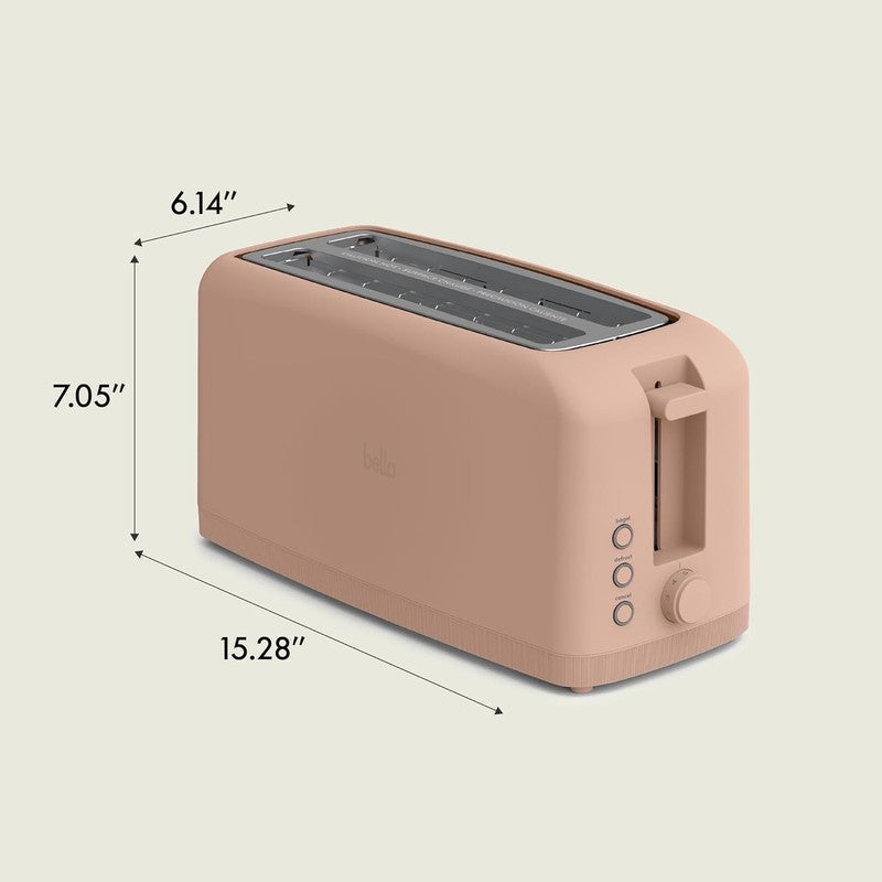 4 Slice Slim Toaster Long Slot 900W 6 Shade Sourdough Anti Jam Blossom7