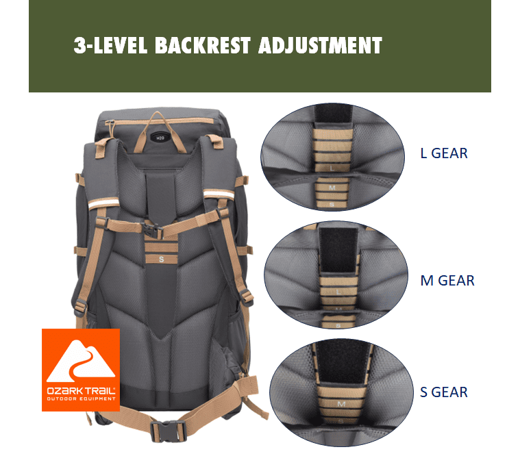 60L Hiking Backpack with Durable Fabric and Multiple Pock,Age Group:Adult9
