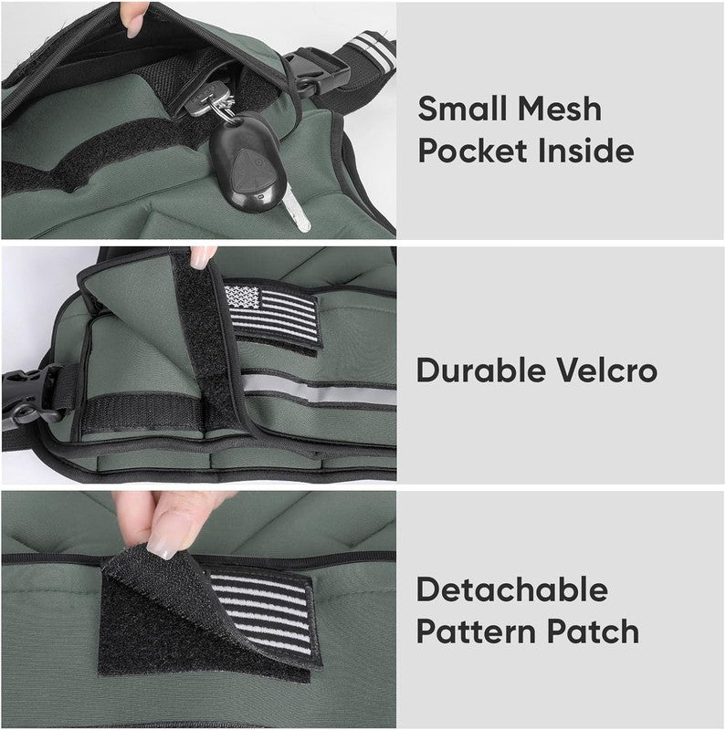 Adjustable Weighted Vest 4 10lb Strength Training Running Walking Unisex5