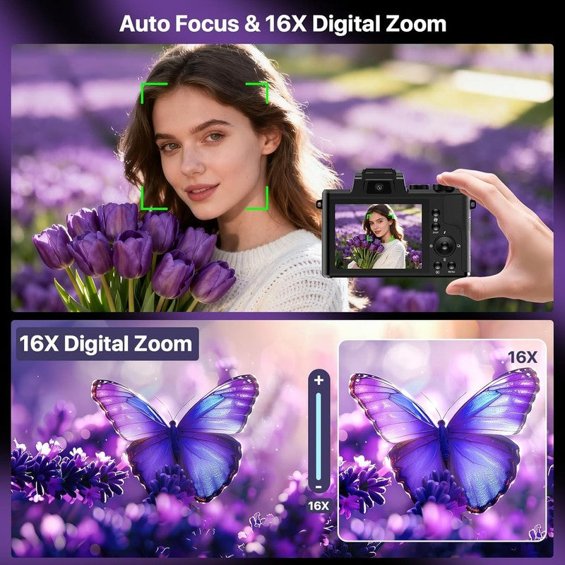 8K Digital Camera 88MP Vlogging Dual-Lens 16X Zoom 3.2" Touch Screen Anti-Shake4