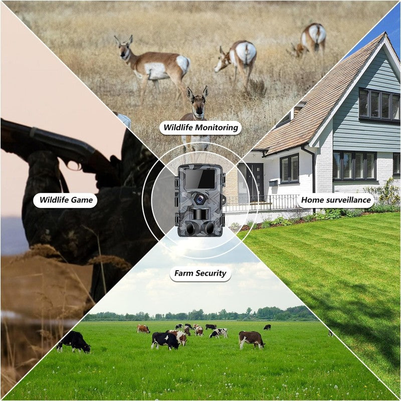 Trail Camera 60MP WiFi Night Vision IP66 + 32GB Card 120° APP Control3