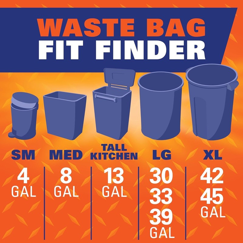 Strong Extra Large Trash Bags, Black, 33 Gallon, 48 Count6
