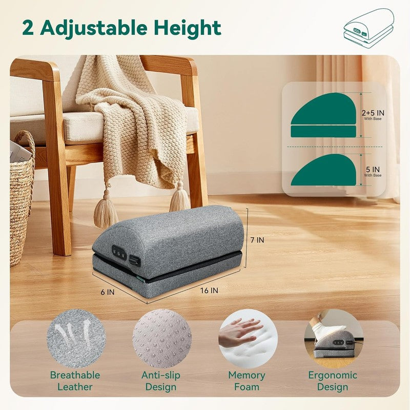 Heated Foot Rest under Desk at Work, Desk Foot Stool with Heat & Vibration Massa5