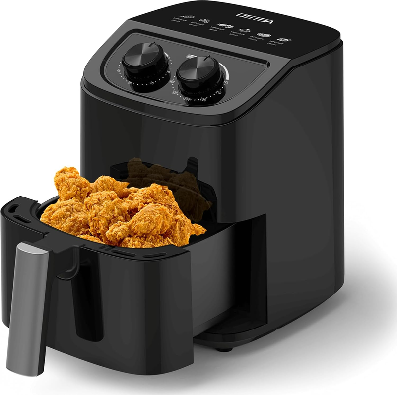 2.5QT Air Fryer, 6 Menus, Dual Knob, Nonstick, Oil-Free, for 1–2 People7