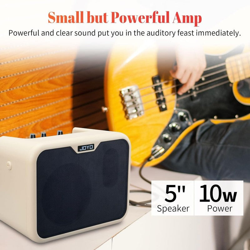 10W Bass Amplifier Portable Battery Powered Practice Amp MA 10B + 15Ft Cable2