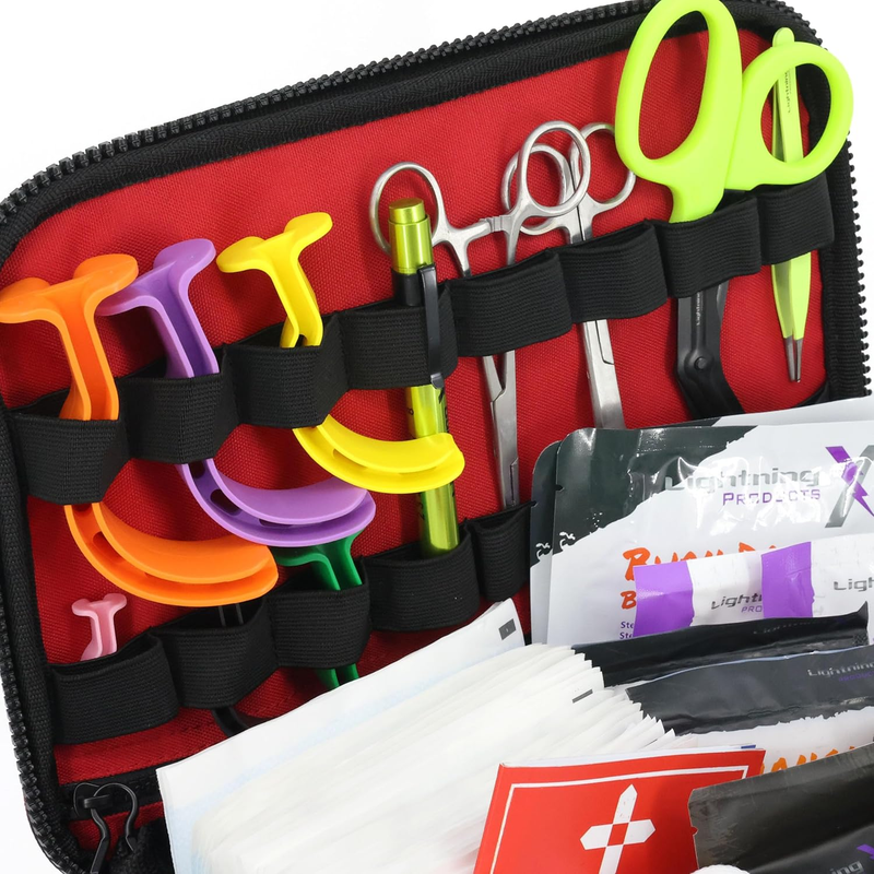 Lightning X EMT Bag LXMB25 Fully Stocked 240+ EMS Trauma Kit Red4