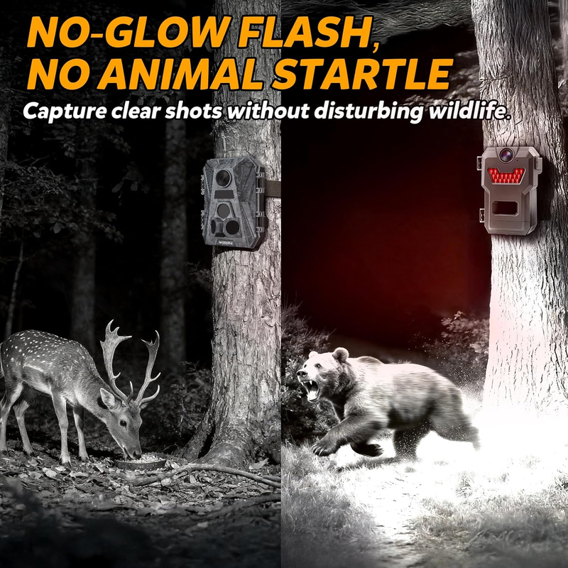 3 Pack 48MP 4K Trail Cameras Night Vision IP66 Motion 120° LCD Wildlife Cam4