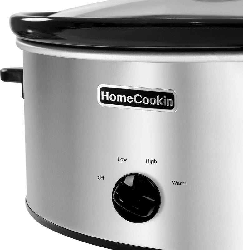 7Qt Oval Slow Cooker Manual 3-Setting Stainless Steel Pot Warmer1