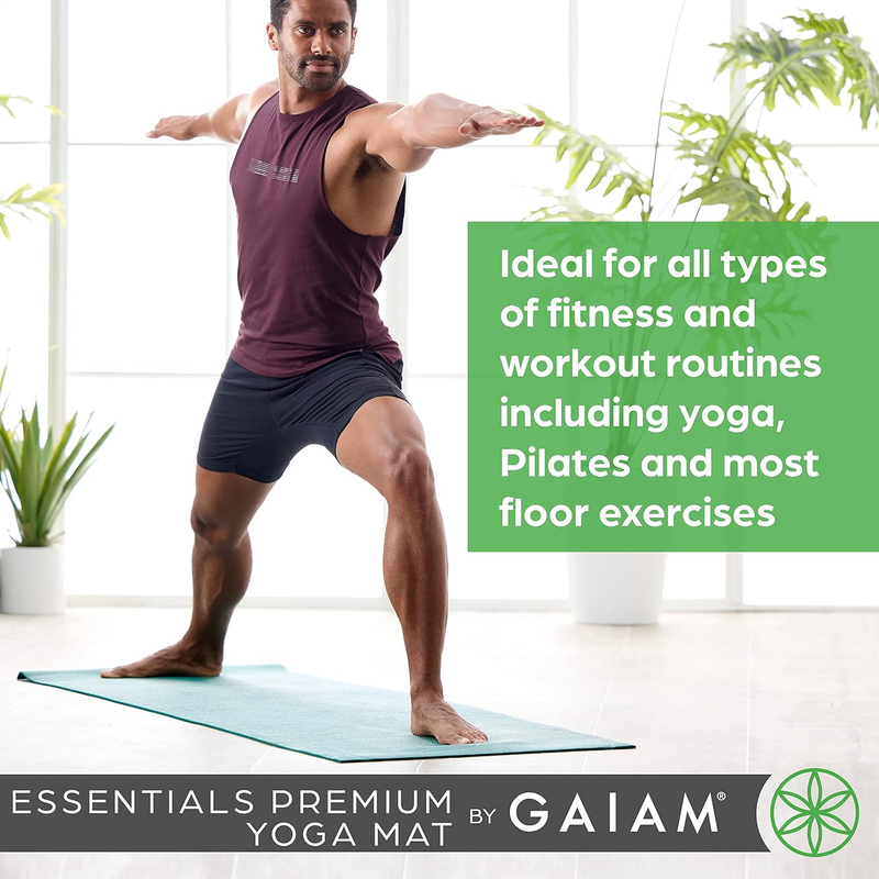 Premium Yoga Mat 72"x24" Non Slip Fitness Exercise Mat w/ Carry Sling Strap 1/4"6