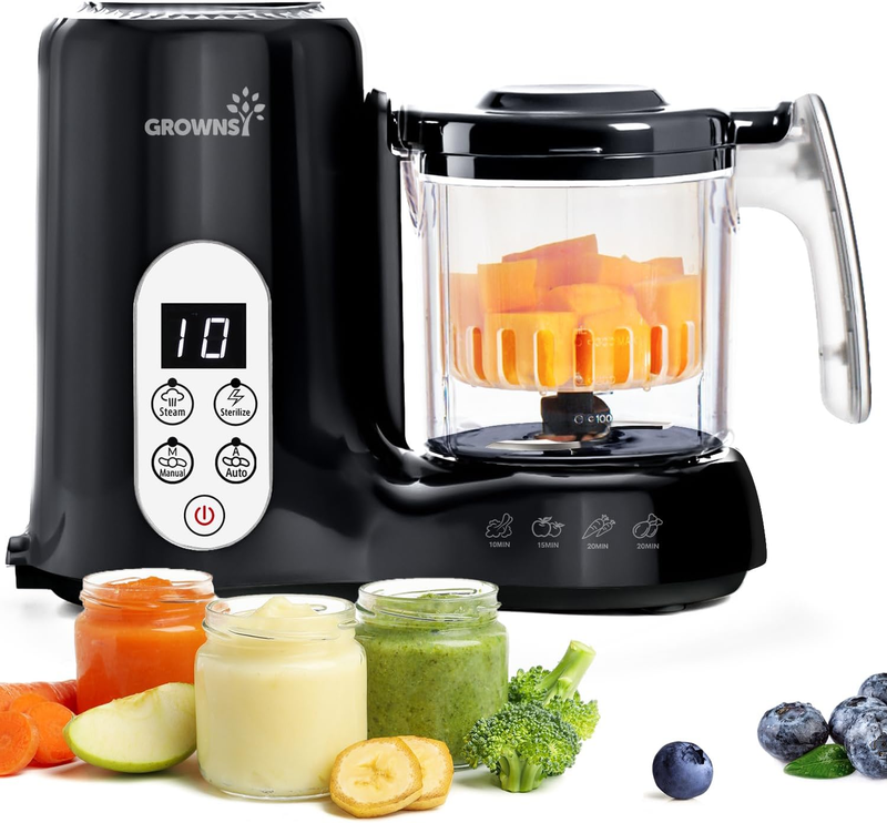 Baby Food Maker Steamer Blender Grinder One-Step Auto Cooking Black0