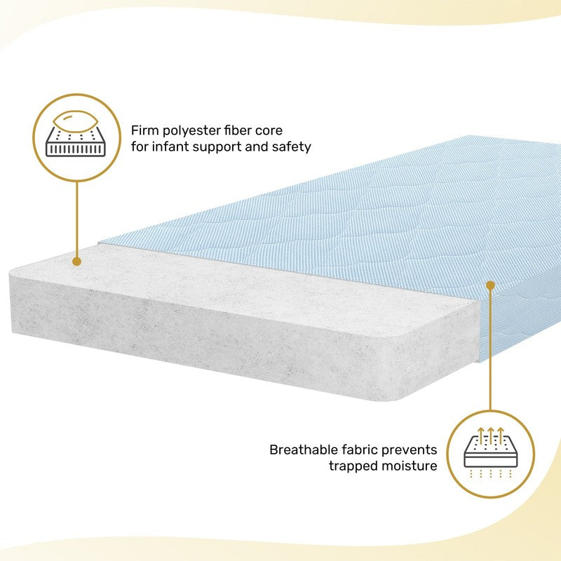 Rest EZ 2 in 1 Mini Crib Mattress, Blue3
