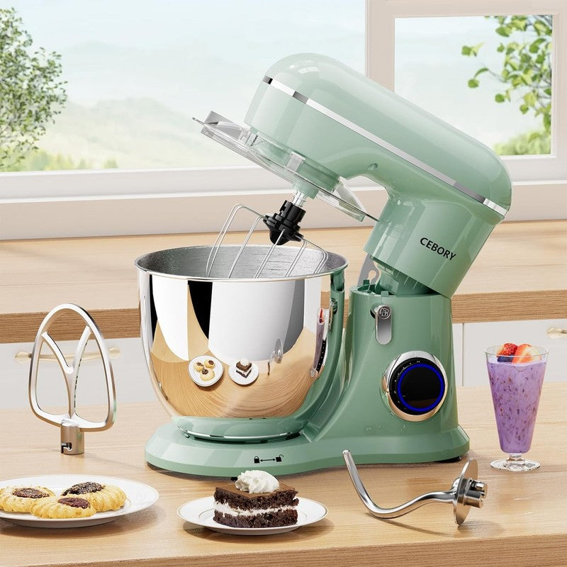 3-in-1 Stand Mixer 6.5QT 660W 10-Speed w/ Dough Hook Whisk Beater4