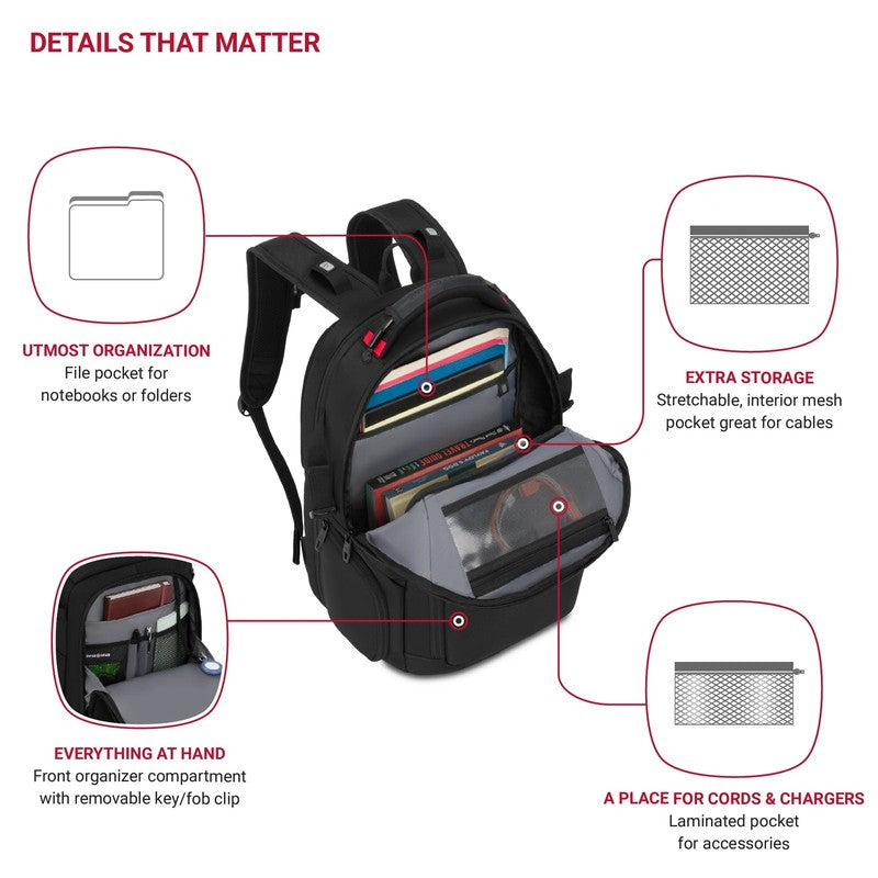 Stride Scansmart Laptop Backpack, 17" Padded Compartment, Travel & Everyday Use,9