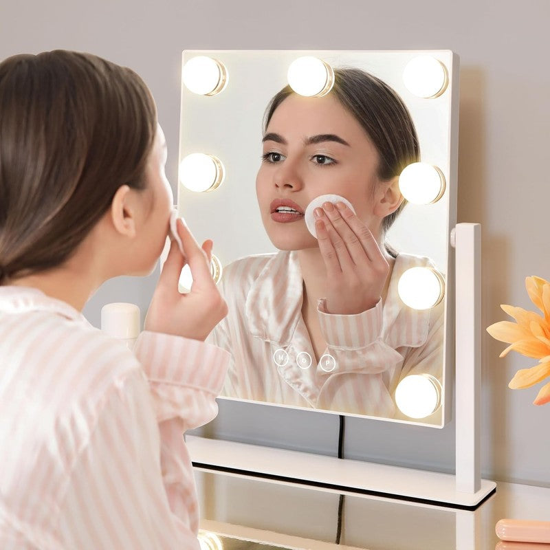 Vanity Mirror with Lights,Lighted Vanity Mirror with 9 Dimmable Bulbs for Dressi4
