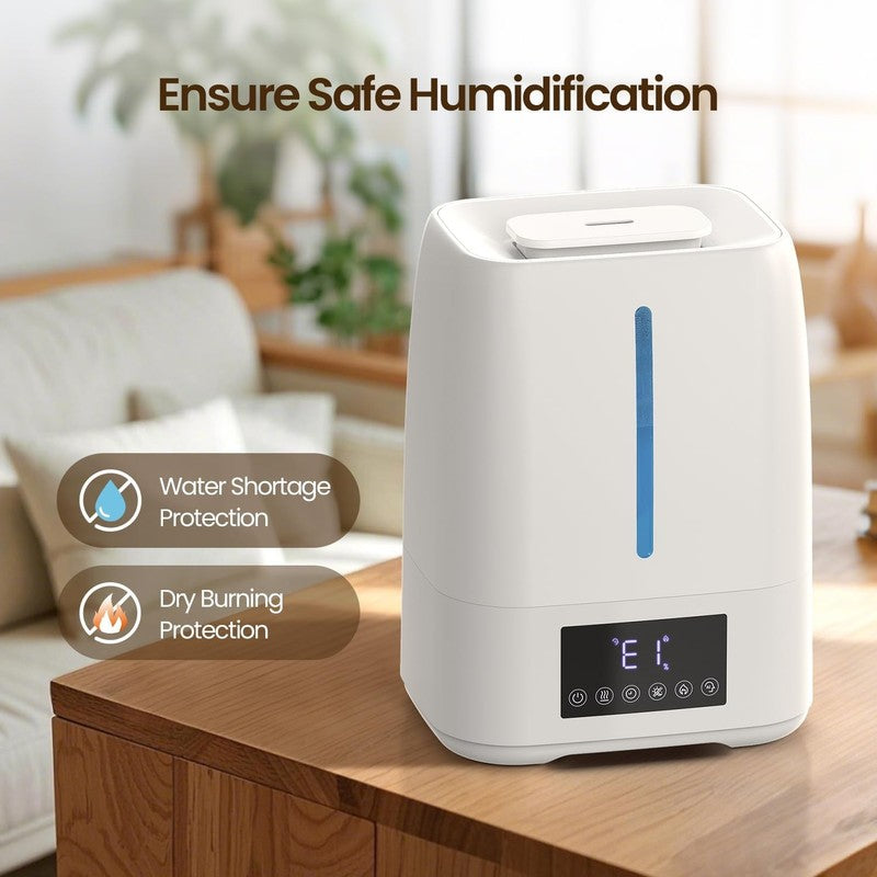 Humidifier 6L Cool & Warm Mist Top Fill Quiet w/ Timer Diffuser White6