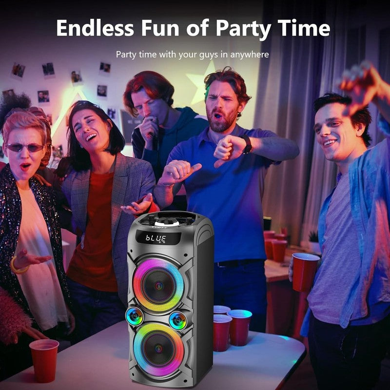 100W Bluetooth Speaker, Loud Boombox, TWS, Deep Bass, LED, Outdoor/Home Use6