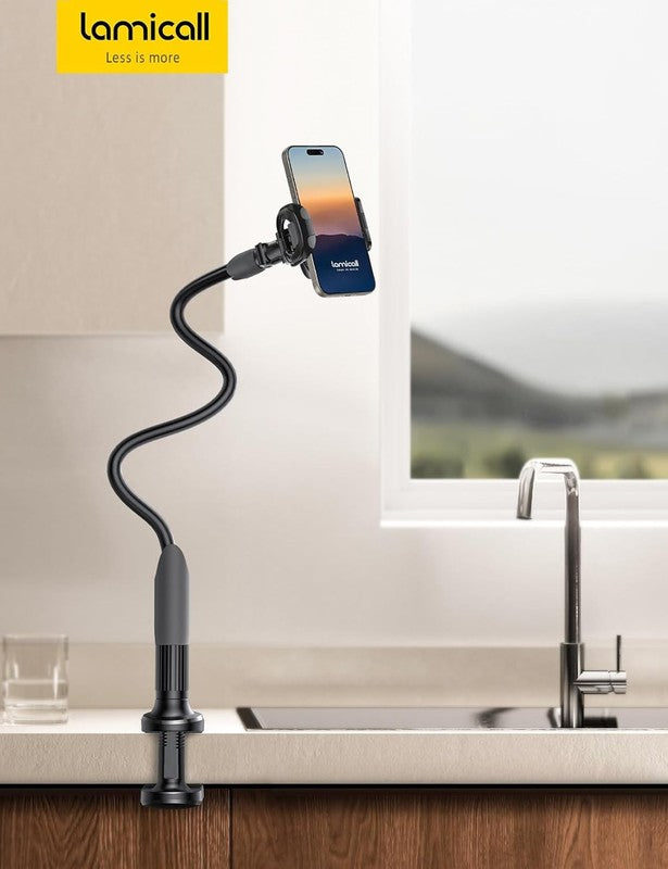 Flexible Gooseneck Phone Holder for Bed & Desk   Fits 4 7" Smartphones6