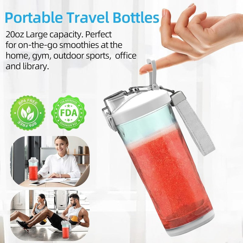 Portable Blender 20Oz Cordless Personal Blender for Shakes Smoothies, 6 Blades6