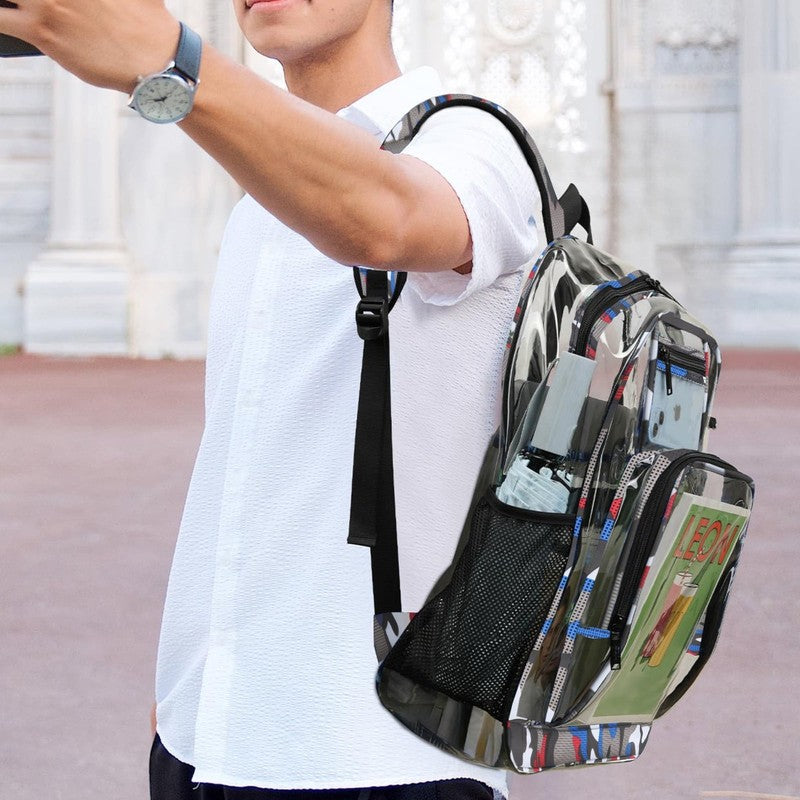 Clear Backpack Heavy Duty Clear Book Bag Large See through Backpack for College1