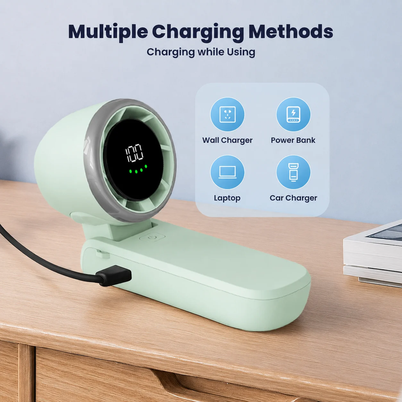 Portable Fan, 100 Speeds 3 in 1 Handheld Mini Desk Fan for Travel Sport Outdoor2