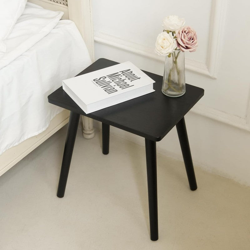 Small Black Side Table End Table Modern Wood Nightstand for Bedroom Office4