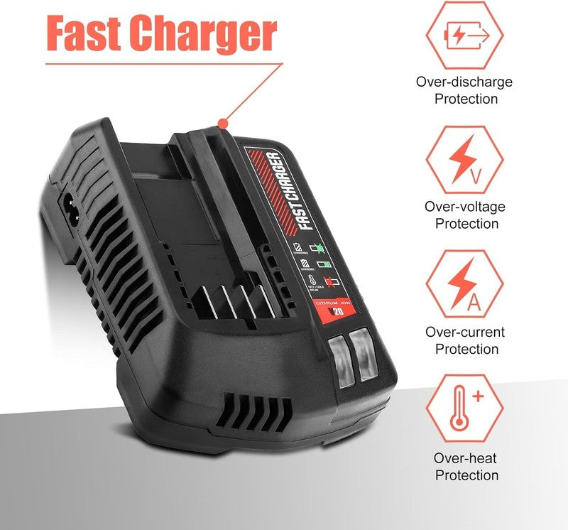 20V Max Battery Charger Replacement for Craftsman Lithium CMCB100/101/104/2056
