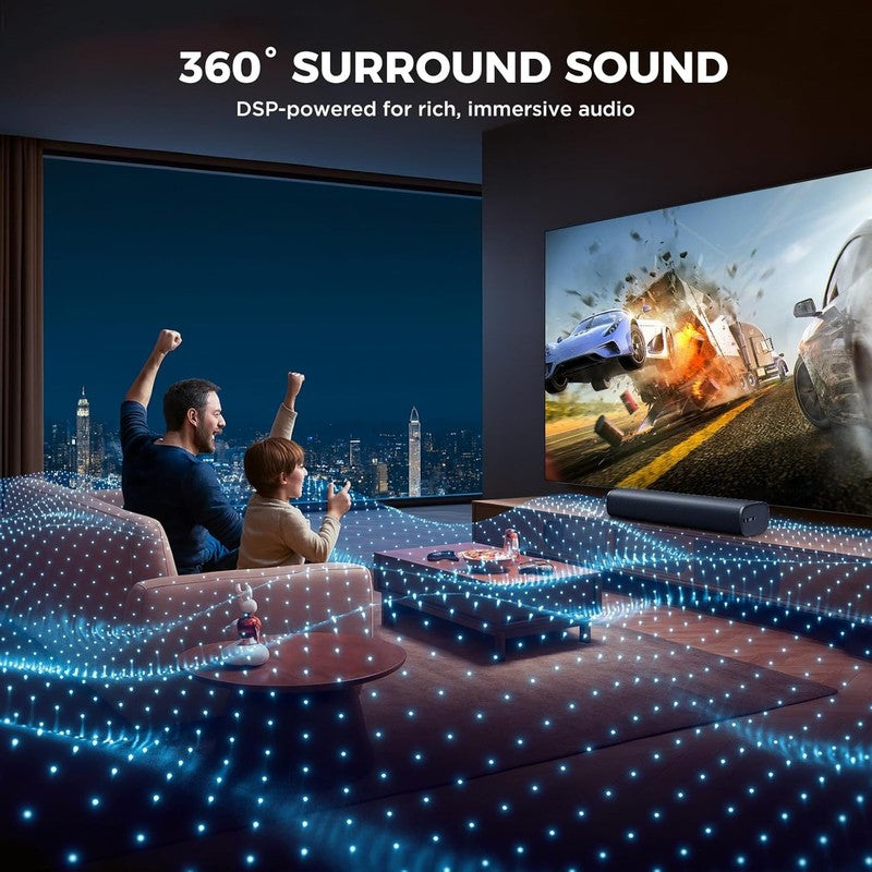 50W Bluetooth 5.3 Sound Bar for TV 17" Speaker ARC Optical AUX Home Theater3