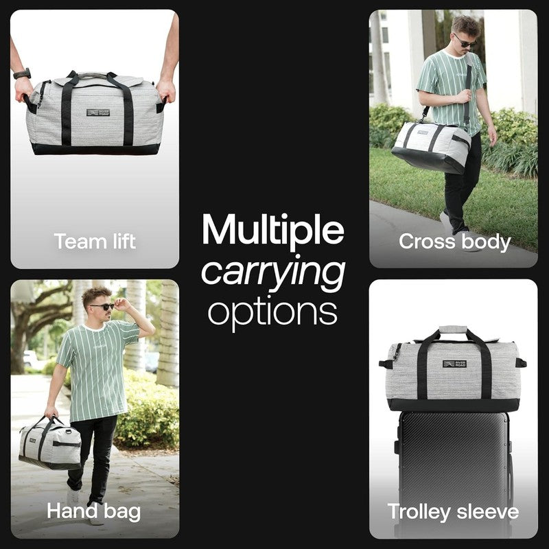 Town-Trekker 33L Heavy Duty Duffle Bag for Sports & Travel - Unisex Gray5