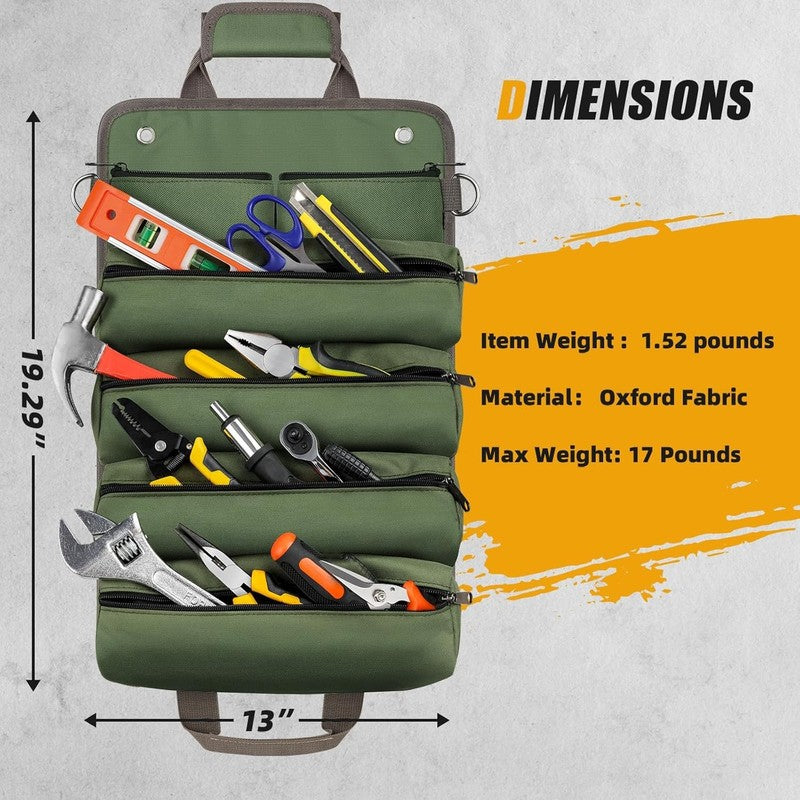 Tool Bag Roll Up,  Heavy Duty Portable Soft Tool Storage Organization, Foldable 2