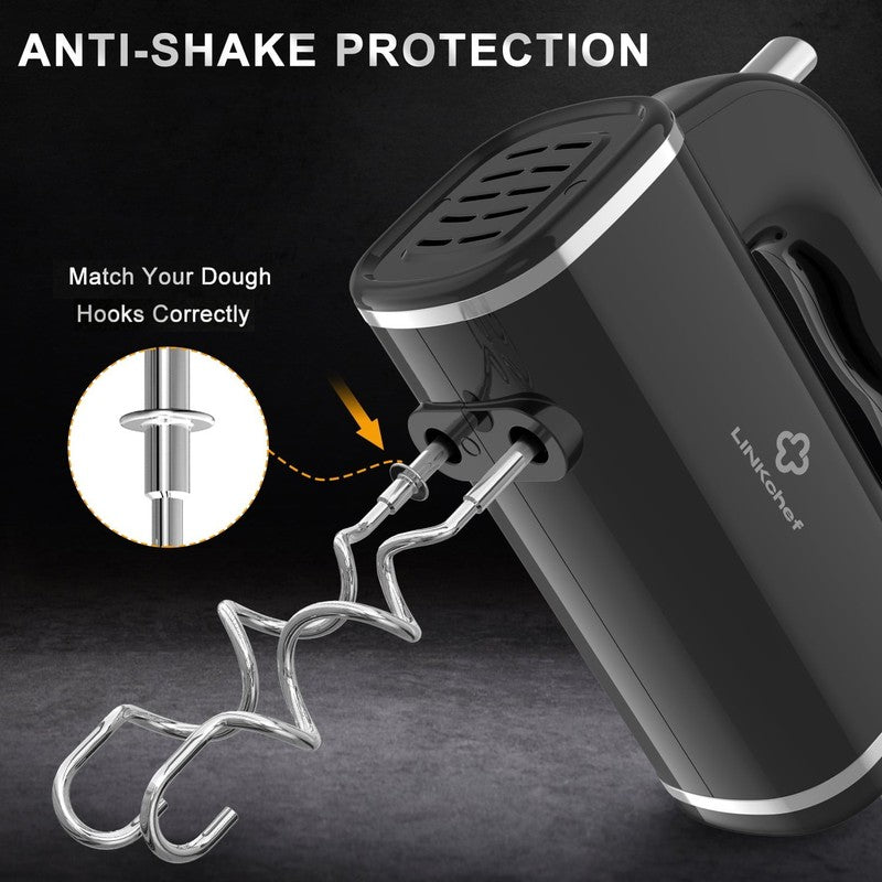 Hand Mixer, 450W Turbo Electric Handheld Mixer, 5 Speed Electric Mixers for Kitc1