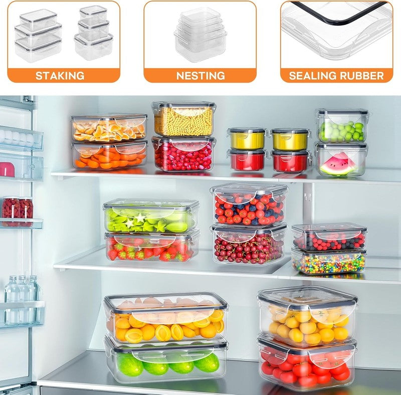 Airtight Food Storage Container Set， Meal Prep Container, Tupperware Sets with L5