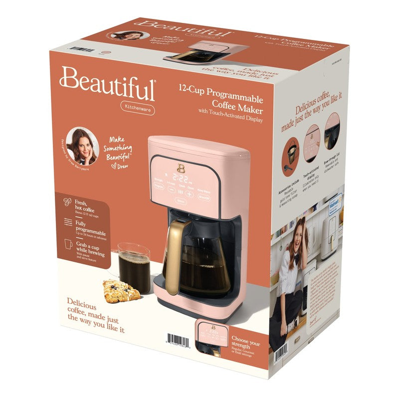 12 Cup Programmable Coffee Maker, Rose by Drew Barrymore11