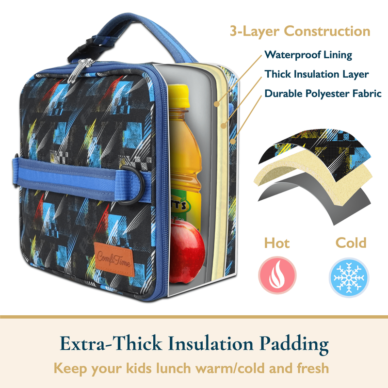 Lunch Bag for Kids – Insulated Lunch Box for Girls and Boys, Cute Reusable Coole6